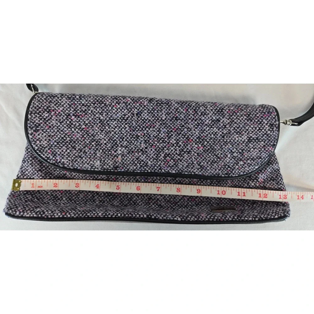 Mucros Weavers Irish Wool Tweed Shoulder Bag Purse Y2K Style Purple Pink